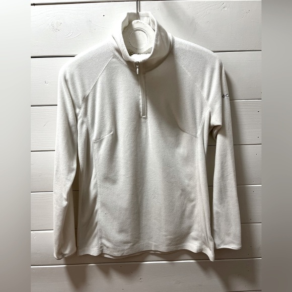 COLUMBIA – Off-White Fleece Pullover M - Picture 7 of 8